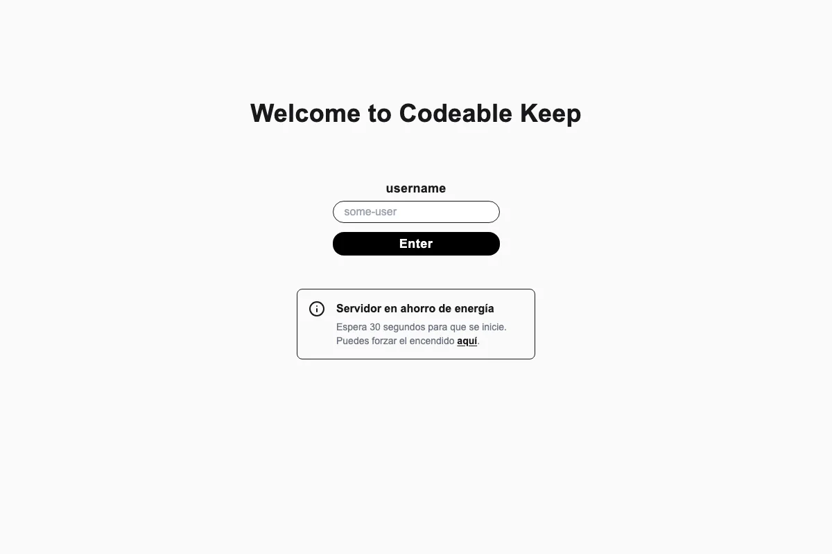 Codeable Keep — Notes SPA