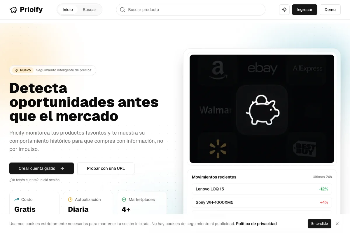 Pricify — Price tracking and analysis